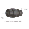 7302 F&Q QC1 CONECTOR CON TUERCA UNIÓN (PLÁSTICO)