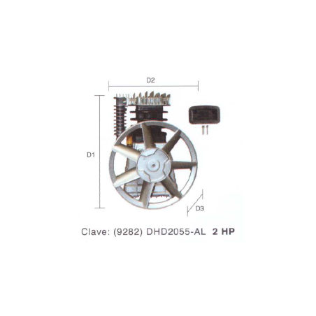 9282 F&Q DHA2055-AL CABEZAL DE ALUMINIO PARA COMPRESOR DE UNA ETAPA